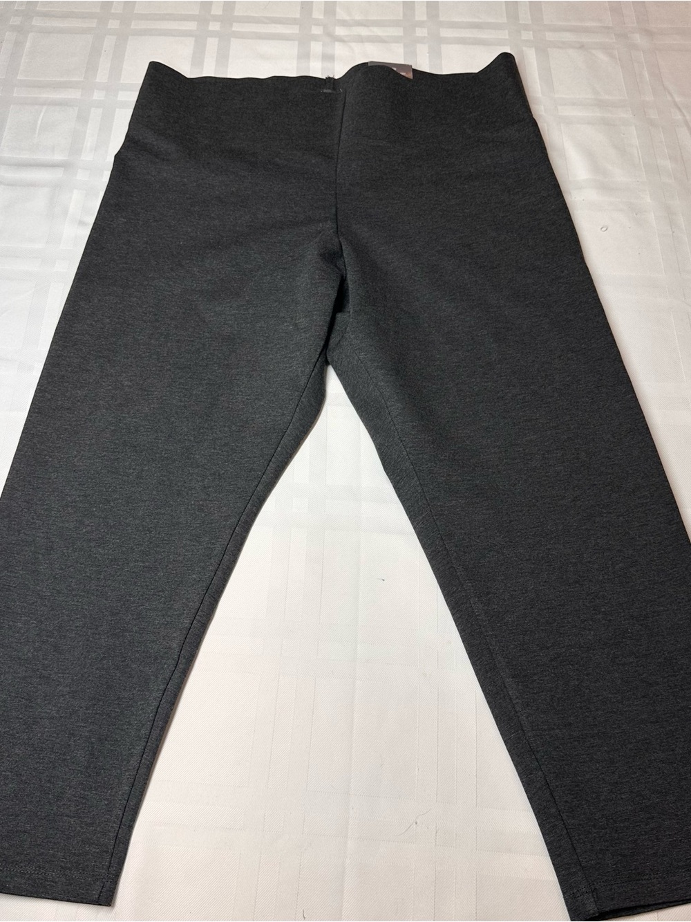 NWT Worthington Gray Ponte Pull-On Ankle Pants PXL